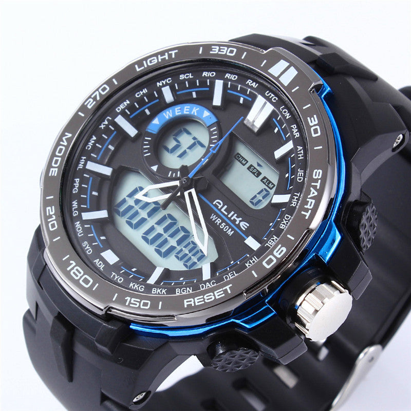 Men's Dual Movement Luminous Multifunction Sports Watch - Moha