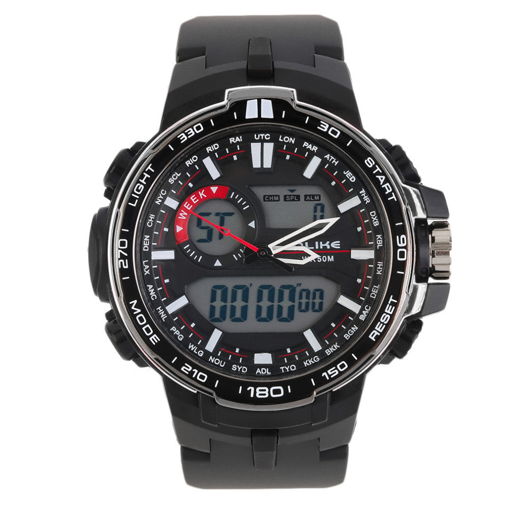 Men's Dual Movement Luminous Multifunction Sports Watch - Moha