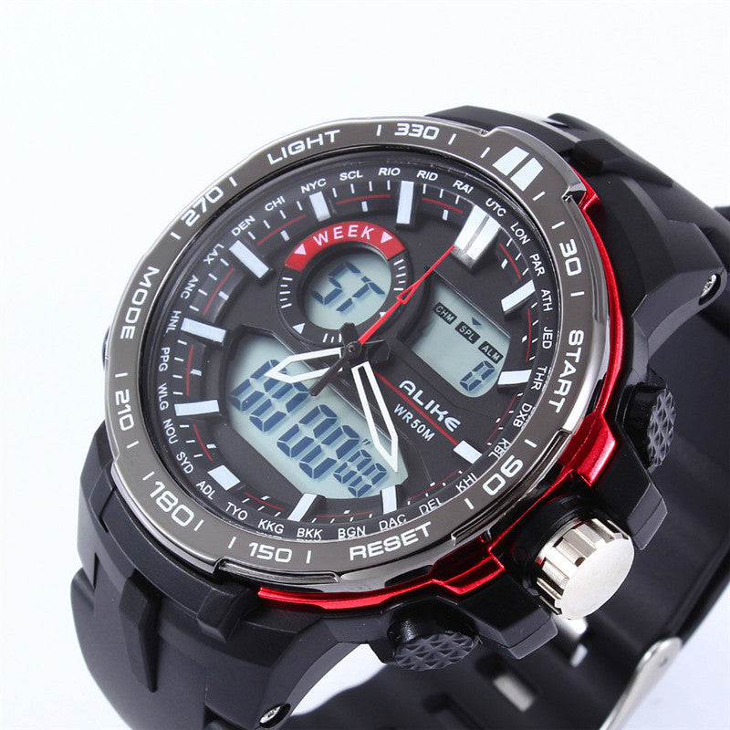 Men's Dual Movement Luminous Multifunction Sports Watch - Moha