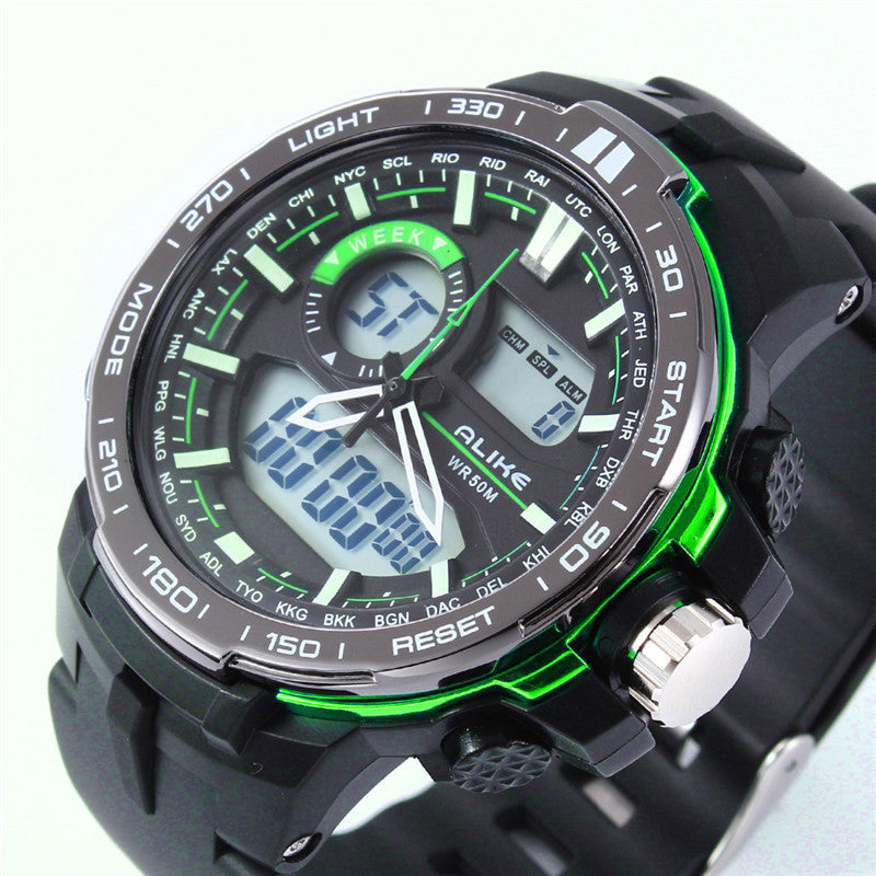 Men's Dual Movement Luminous Multifunction Sports Watch - Moha