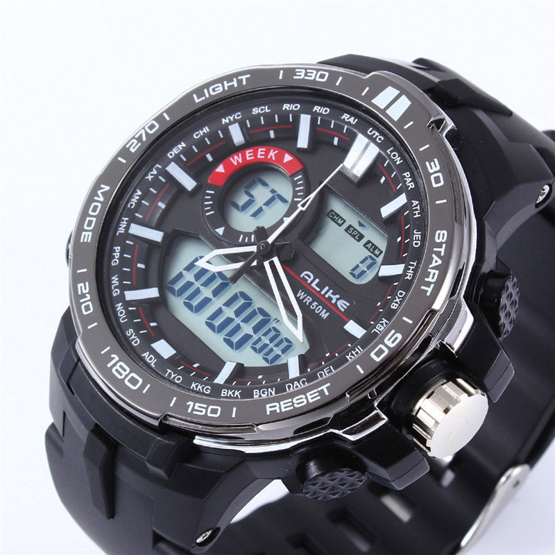 Men's Dual Movement Luminous Multifunction Sports Watch - Moha