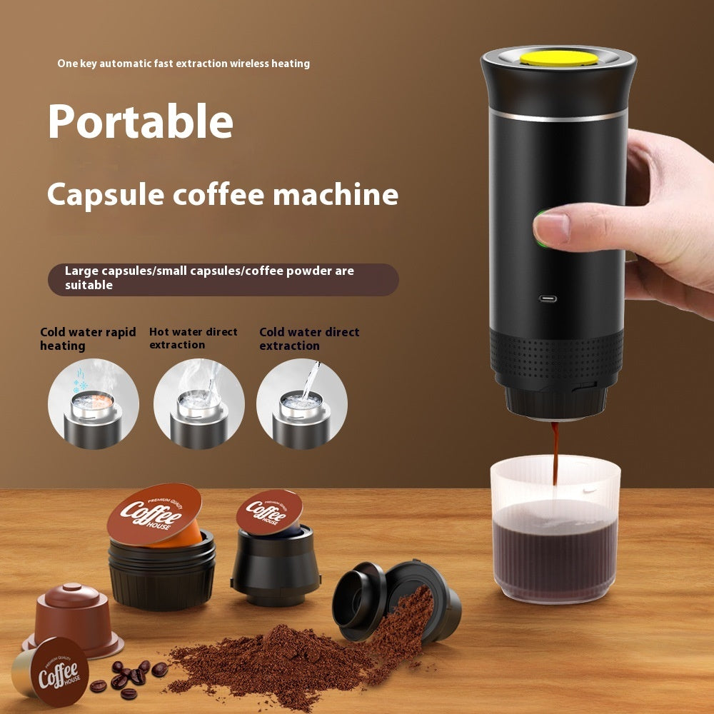 Electric Grinder Coffee Travel Handy 3 In1 Espresso Portable Coffee Espresso Maker Machine Cafe Portable Capsule Coffee Machine Kitchen Gadgets - Moha