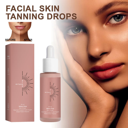 Tanning Face Serum Face Body Tanning Bed Outdoor Fine Line Repair Skin Serum Dark Bronzer Self Tanning Serum Drops - Moha