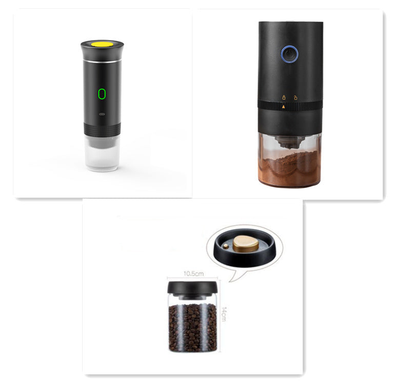 Electric Grinder Coffee Travel Handy 3 In1 Espresso Portable Coffee Espresso Maker Machine Cafe Portable Capsule Coffee Machine Kitchen Gadgets - Moha